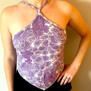 Designer sequin halter Top